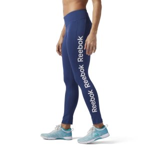 Legginsy Damskie Reebok Workout Ready Niebieskie PL 47IQFPY